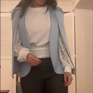 PLT baby blue cape jacket